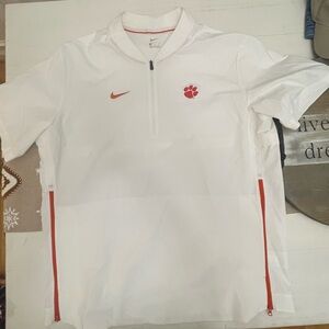 Nike White and Red Lightweight Shirt Jacket